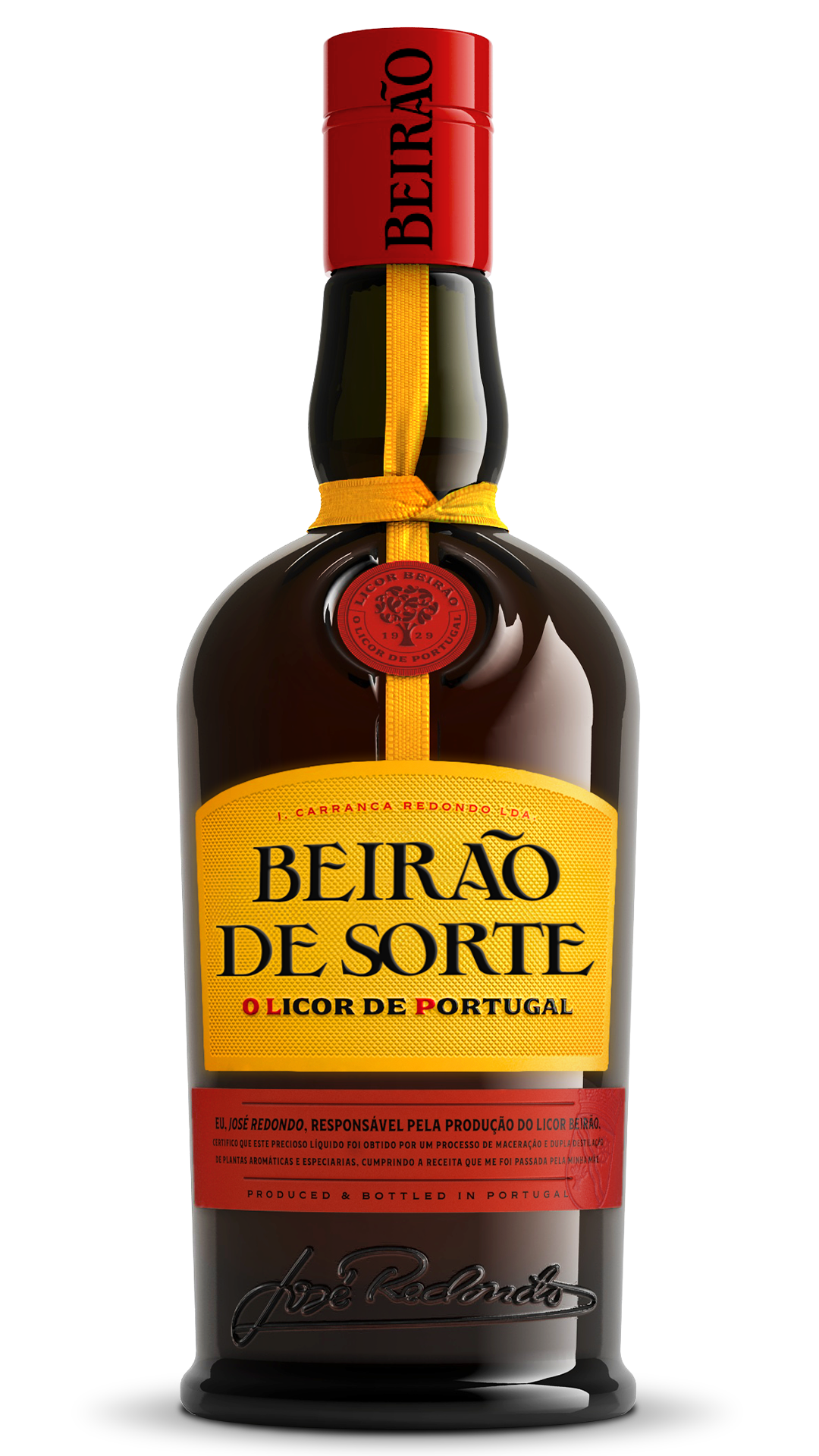 Garrafa com rótulo especial "Beirão de Sorte"